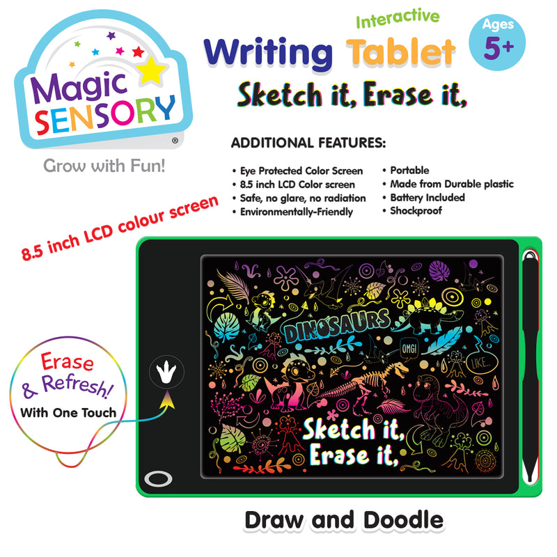 Load image into Gallery viewer, Interactive LCD Writing Tablet - Green Dinosaurs
