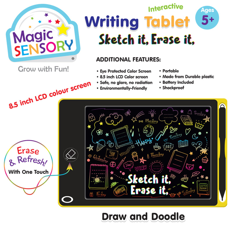 Load image into Gallery viewer, Interactive LCD Writing Tablet - Yellow Doodle
