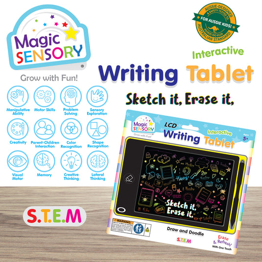 Interactive LCD Writing Tablet - Yellow Doodle