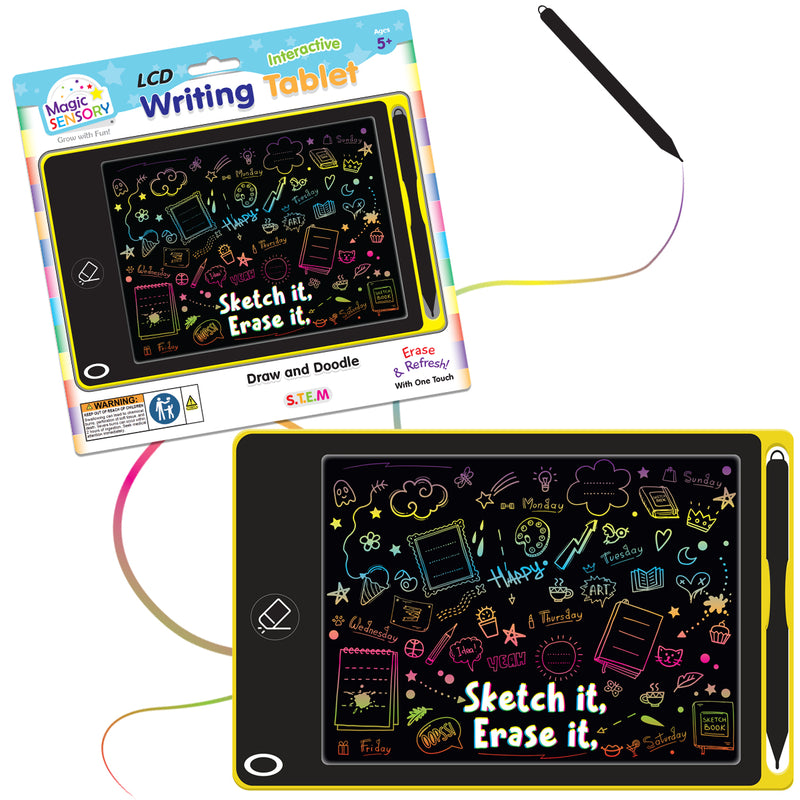 Load image into Gallery viewer, Interactive LCD Writing Tablet - Yellow Doodle
